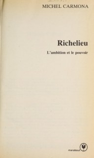 Couverture de Richelieu l'ambition et le pouvoir