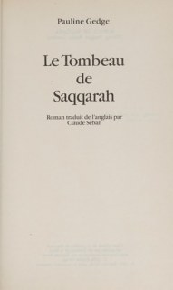 Couverture de Le tombeau de Saqqarah